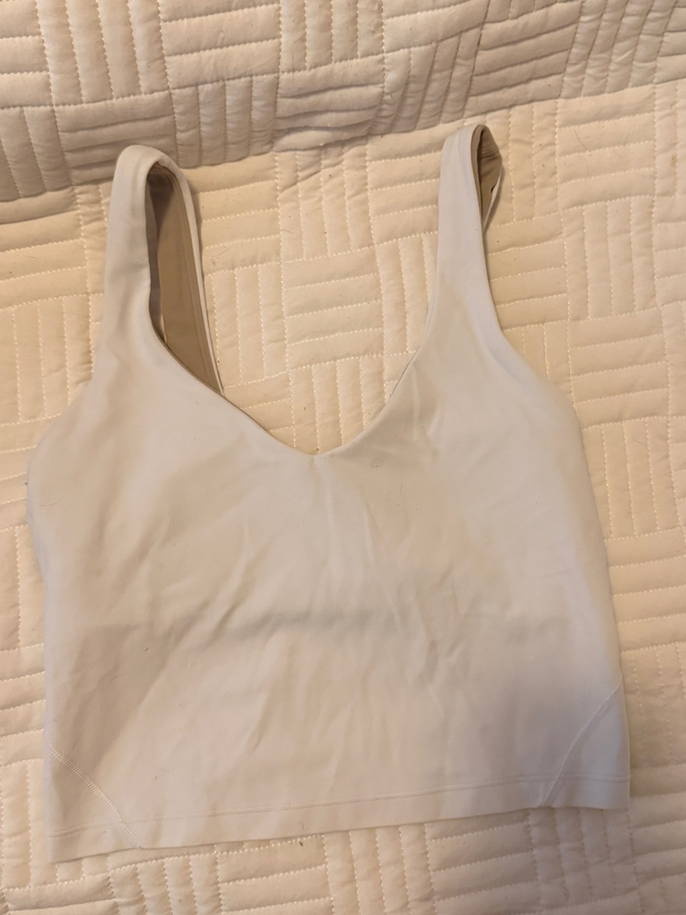 lululemon athletica White Scoop Neck Sports Tank